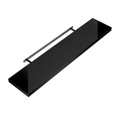 Afbeelding van Casaria Wandplank Zwevend 70 cm 15kg Belastbaar Hoogglans Zwart
