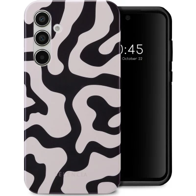 Afbeelding van Selencia Hoesje Geschikt voor Samsung Galaxy A55 Vivid Backcover Art Wave Black