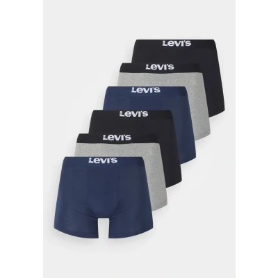Afbeelding van Levi&#039;s MEN Basic Brief 6 PACK Onderbroeken, Heren, Maat: Large, Black/grey melange