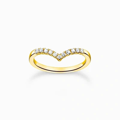 Afbeelding van Thomas Sabo Dames ring 925 sterling zilver Zirkonia 52 Goud 32020610