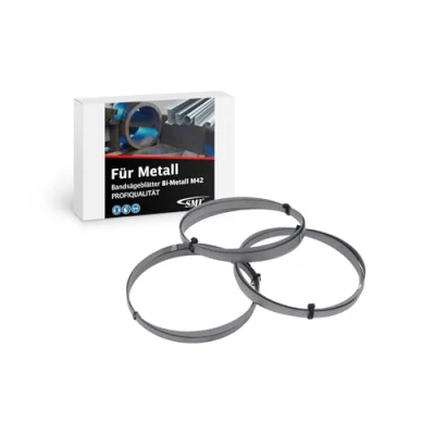 Afbeelding van SMI M42 3 stuks bimetalen zaagstrips, afmetingen 1638 x 13 0,65 mm, 10/14 tanden per inch, bijvoorbeeld voor Optimum, Epple, Holzmann, Bernardo
