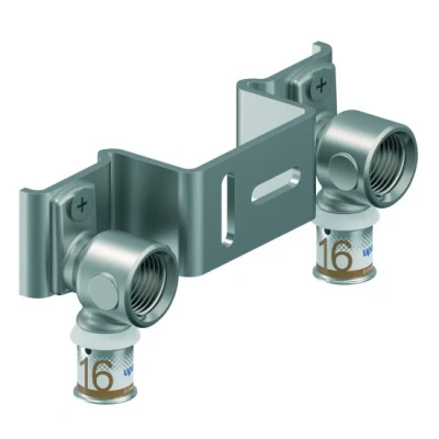 Afbeelding van Uponor S Press Plus Gemini montagebeugel 120mm hoh 1/2&quot; binnendraad x 16. Artikelnr: 1070663
