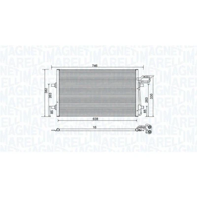 Afbeelding van MAGNETI MARELLI 350203934000 Condensor Airco 640x378x16 378 640 16 VOLVO: V50, C70 2 Cabriolet, C30