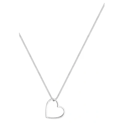 Afbeelding van Elli Heart CUT OUT Ketting silvercoloured, Dames, Maat: 45, Silver coloured