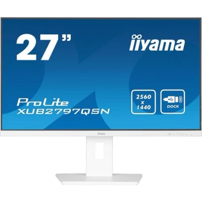 Image de iiyama ProLite XUB2797QSN W1 Écran LED 27&quot; 2560 x 1440 WQHD @ 100 Hz IPS 250 cd/m² 1300:1 1 ms HDMI, DisplayPort haut parleurs mat, blanc