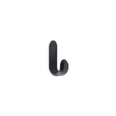 Afbeelding van Normann Copenhagen Curve Mini Hooks Wandhaken Mat Zwart H 5,8 x B 2,1 D 3 cm (2 stuks)