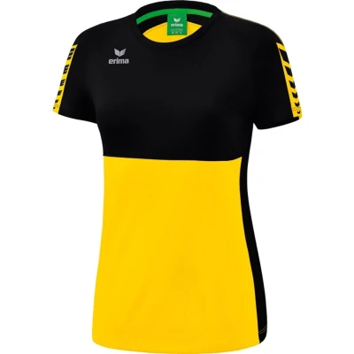 Afbeelding van Erima Six Wings T shirt dames geel/zwart
