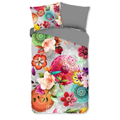 Afbeelding van HIP Dekbedovertrek &quot;Mandals en bloemen&quot; Multi (140x200/220 cm) Katoen Flanel