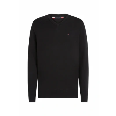 Afbeelding van Tommy Hilfiger Essential V NECK Trui, Heren, Maat: XS, Black
