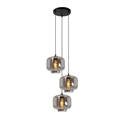 Afbeelding van Lucide MEDINE Hanglamp Ø 46 cm 3xE27 Fumé