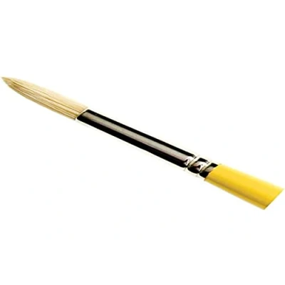 Afbeelding van Winsor &amp; Newton 5869006 Chunking varkensborstelkwast voor olieverfschilderij, hoge kleuropname, gelijkmatige kleurweergave, ronde kwast nr. 6, lange greep