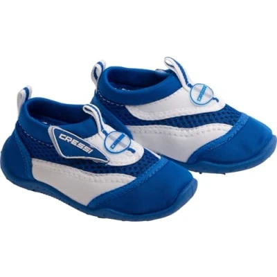 Image de Cressi Coral Jr Chaussures de bain pour enfant piscine et plage Multicolore (blanc/bleu), 33 EU, blanc/bleu, EU