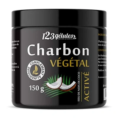 Afbeelding van Plantaardige houtskool in poeder, 150 g, 100% uit kokosnootschalen