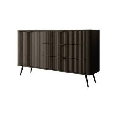 Afbeelding van Meubella Dressoir Lima Zwart 138 cm