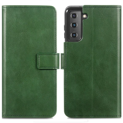 Afbeelding van iMoshion Hoesje Geschikt voor Samsung Galaxy S21 Plus Met Pasjeshouder Luxe Bookcase Groen