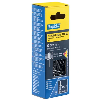 Afbeelding van Rapid blindklinknagel rvs + drill 3.2x8mm (50st)