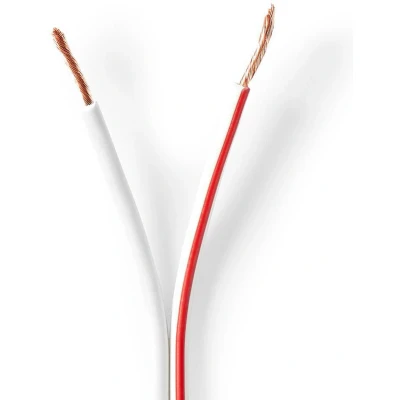Afbeelding van Luidsprekerkabel op rol 100 meter (1.5 mm², 100% koper, Wit)