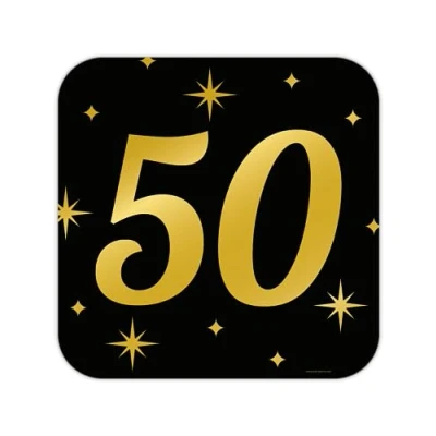 Afbeelding van 50 jaar Deurbord Classy 50x50cm