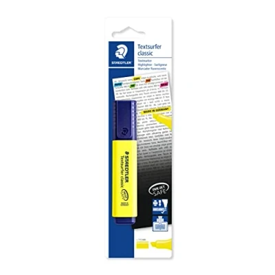 Image de Staedtler Textsurfer Classic 364 Blister 1 Surligneur Pointe Biseau À 5 Mm Jaune