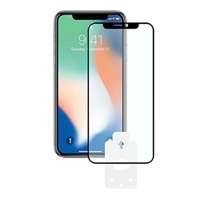 Afbeelding van KSIX smart your tech Displaybeschermfolie voor iPhone X, XS, gehard glas, dikte 0,33 mm, zwart