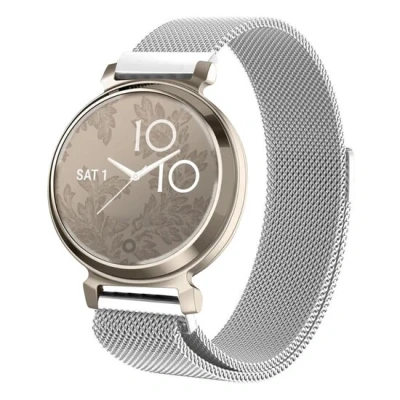 Afbeelding van Milanese bandje Zilver Garmin Lily 2 RVS Horlogebandje