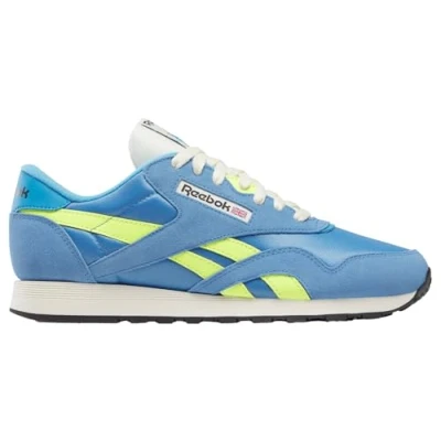 Afbeelding van Reebok Classic Nylon Unisex Sneakers laag, Maat: 45, Essentiall bluee solar acid yellow vintage chalk