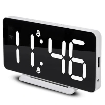 Afbeelding van GreenBlue Klok / Wekker met alarm en thermometerfuncti LED Wit
