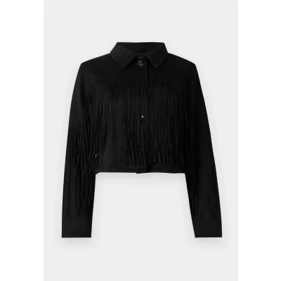 Afbeelding van ONLY Onldiane LIFE Fringes Imitatieleren jas, Dames, Maat: Medium, Black