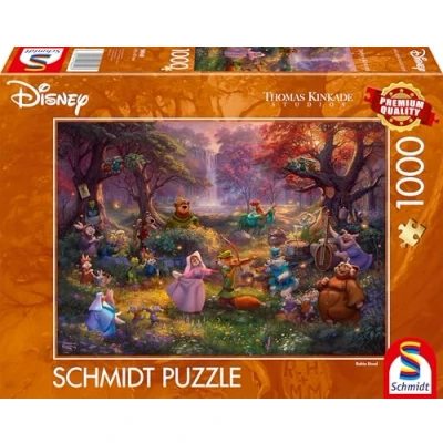 Image de Schmidt Spiele 58040 Thomas Kinkade, Disney, Robin des Bois, Puzzle de 1000 pièces, multicolore, normal