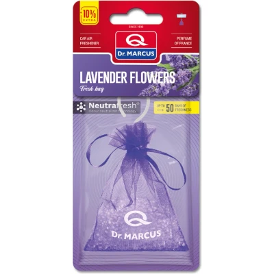 Afbeelding van Dr. Marcus Lavender Flowers Fresh bag luchtverfrisser met neutrafresh technologie Geurhanger Tot 50 dagen geurverspreiding 20 Gram