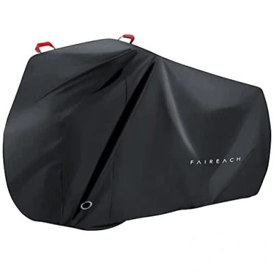 Afbeelding van Afdekzeil, waterdicht, fietsafdekking, fietsgarage, 210D premium stof, beschermhoes met slotgaten en zak voor alle soorten fietsen