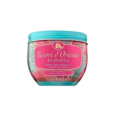 Afbeelding van TESORI D&#039;ORIENTE Ayurveda Body Cream 300 ml Aromatische bodylotion met amlavruchten en patchoeli vochtinbrengende crème voor lichaam zintuigen