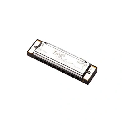 Afbeelding van Fender blauws Deluxe Harmonica Key of F Diatonische mondharmonica