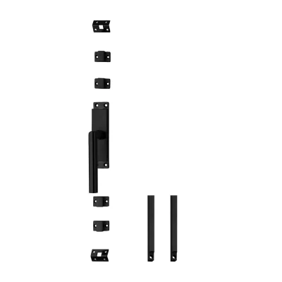 Afbeelding van Intersteel Kruk espagnolet links Hoek 90 met stangenset 2 X 1245 mm zwart