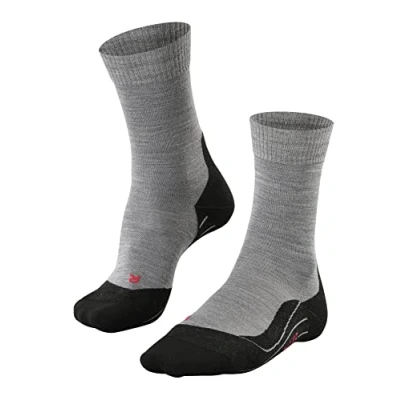 Afbeelding van FALKE TK5 wandelsokken voor heren, merinowol, zwart, grijs, meer kleuren, dun, warm, ademend, sneldrogend, anti blaren, 1 paar