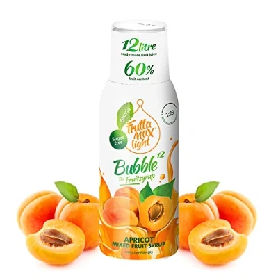 Afbeelding van FruttaMax Low Carb Fitnesssiroop, suikervrij, met stevia, 50 60% fruitgehalte (50 60 x 500 ml), (2 abrikoos light), 2 stuks
