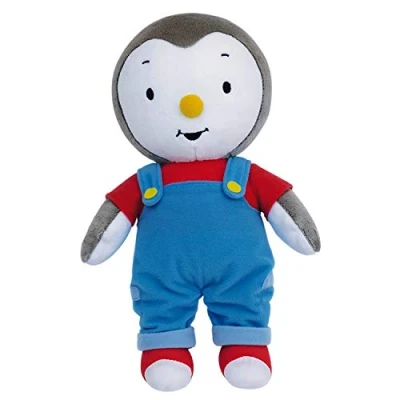 Afbeelding van Jemini Pluche dier +/ 30 cm TCHOUPI, 021975, blauw/rood