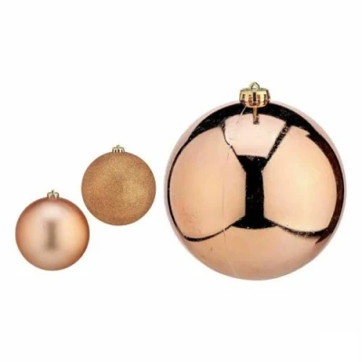 Afbeelding van Set kerstballen Koper Plastic 15 x 16 cm (4 Stuks)