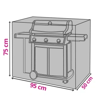 Afbeelding van BBQ hoes Rechthoekig 95 x 50 75 cm (PEVA, Zwart)