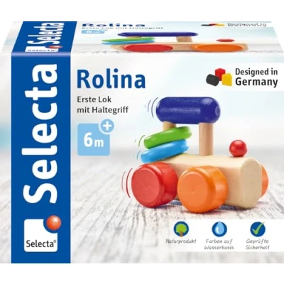 Afbeelding van Selecta 61028 Rolina locomotief duwspeelgoed, hout