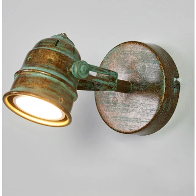 Afbeelding van Lindby wandlamp 1licht metaal H: 9.5 cm GU10 kopergroen