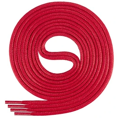 Afbeelding van Di Ficchiano DF SW 03 red 130 gewaxte ronde 2 4 mm veters voor zakelijke schoenen, kostuumschoenen en leren schoenen