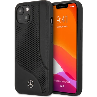 Afbeelding van Backcase hoesje geschikt voor iPhone 13 Mini Mercedes Benz Effen Zwart Leer