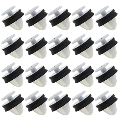 Afbeelding van 30 stuks kunststof schuifdeurgeleidingsclips 7H0843514 7E0843514 compatibel met T5 Transporter 2009 2015 voor zijdeurpanelen van de auto