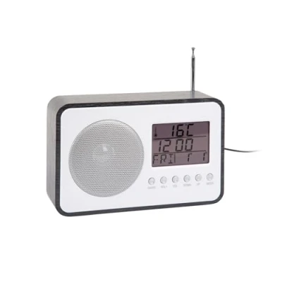 Afbeelding van Karlsson Wekker Fm Radio Zwart 19.2x6.6x12.5cm Scandinavisch