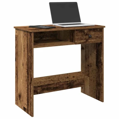 Afbeelding van Bureau 80x40x75 cm bewerkt hout oud houtkleurig