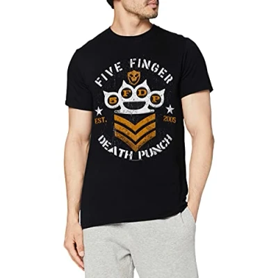 Afbeelding van Five Finger Death Punch Chevron Heren T shirt L Zwart