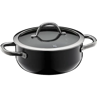 Afbeelding van WMF Fusiontec Inspire Grote inductiekookpan met deksel van glas en high tech keramiek, krasbestendig, ongecoating, zwart, 2,4 l, 20 cm
