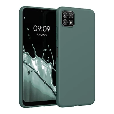 Afbeelding van kwmobile telefoonhoesje geschikt voor Samsung Galaxy A22 5G Hoesje smartphone Back cover in blauwgroen