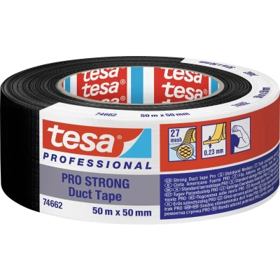 Afbeelding van tesa Duct Tape PRO STRONG 74662 00002 00 Reparatietape Zwart (l x b) 50 m mm 1 stuk(s)